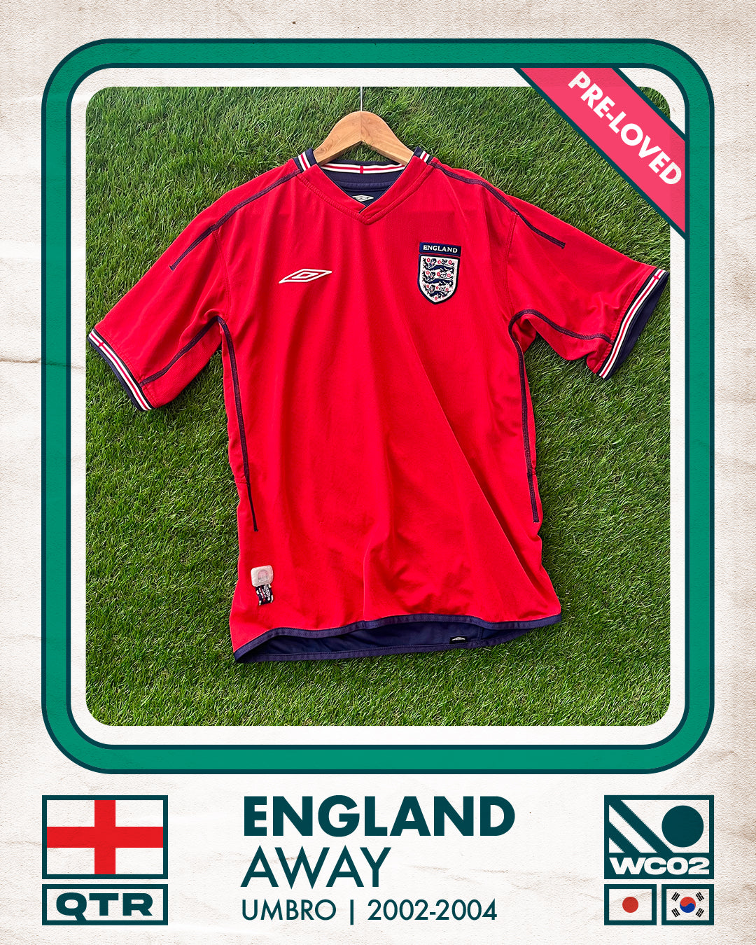 England Away Football Shirt (A) | 2002-2004 | Umbro | Men's