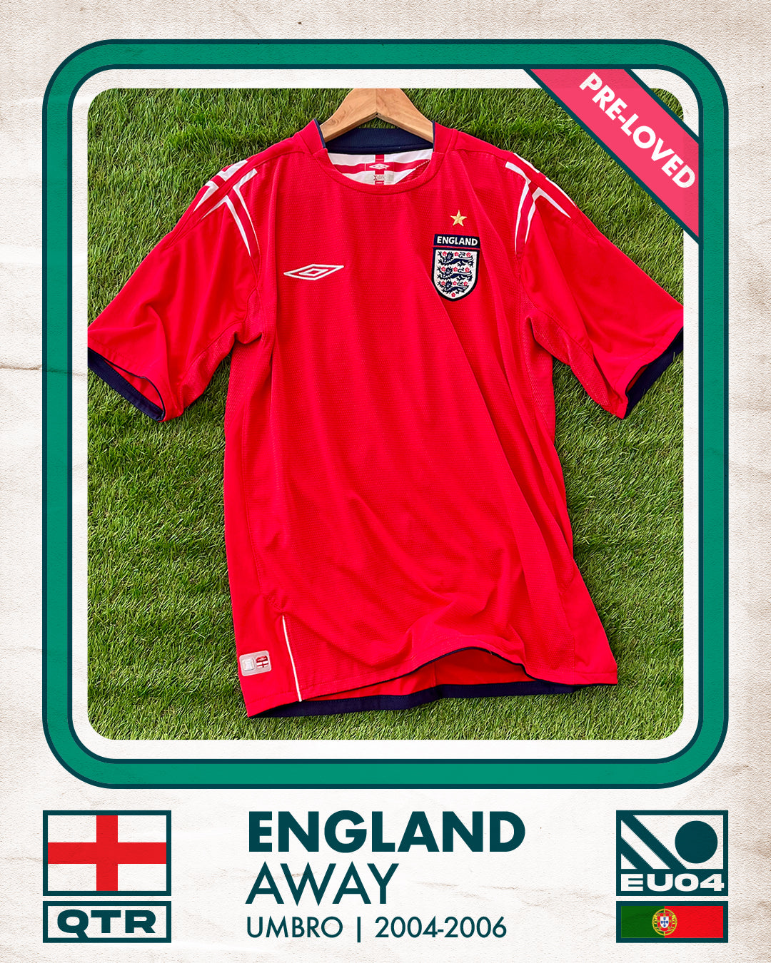 England Away Football Shirt (A) | 2004-2006 | Umbro | Men's