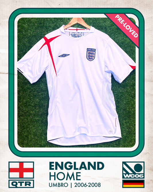 England Home Football Shirt (H) | 2006-2008 | Umbro | Men's