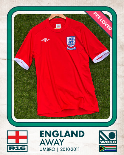 England Away Shirt - SOUTH AFRICA - (A) | 2010-2011 | Umbro | Men's