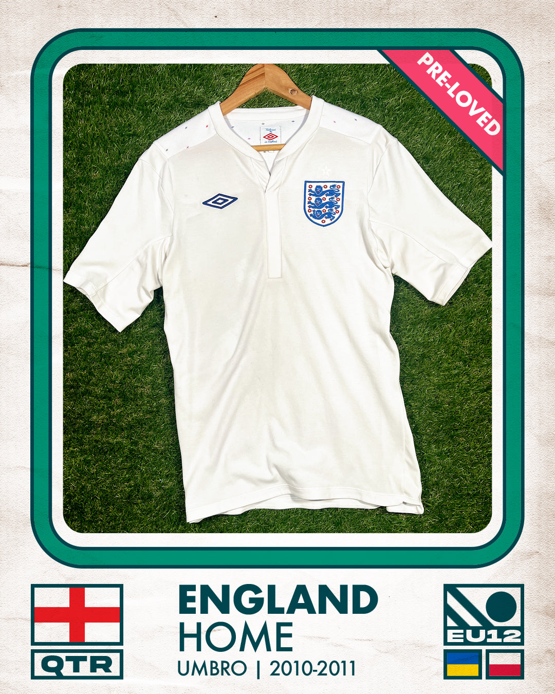 England Home Football Shirt (H) | 2010-2011 | Umbro | Men's