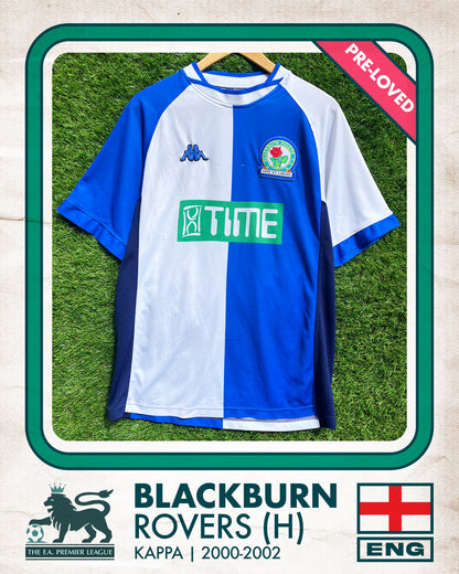 Blackburn Rovers Home Football Shirt (H) | 2000-2002 | Kappa | Men's | M 40"