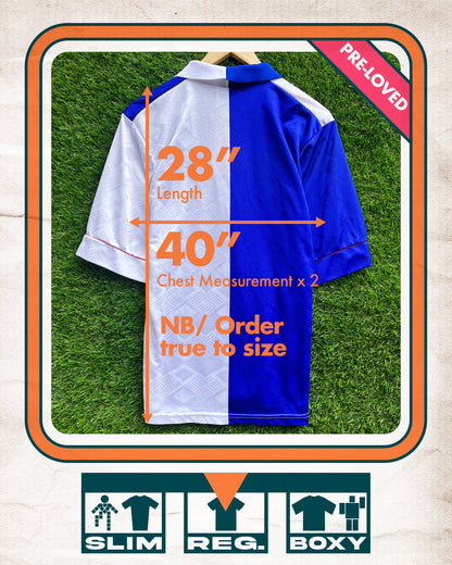 Blackburn Rovers Home Football Shirt (H) | 1992-1993 | Asics | Men's | M 40"