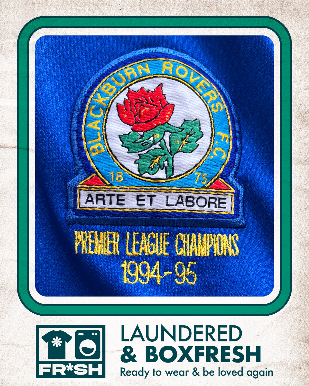 Blackburn Rovers Home Football Shirt (H) | 1995-1996 | Asics | Men's | M 40"