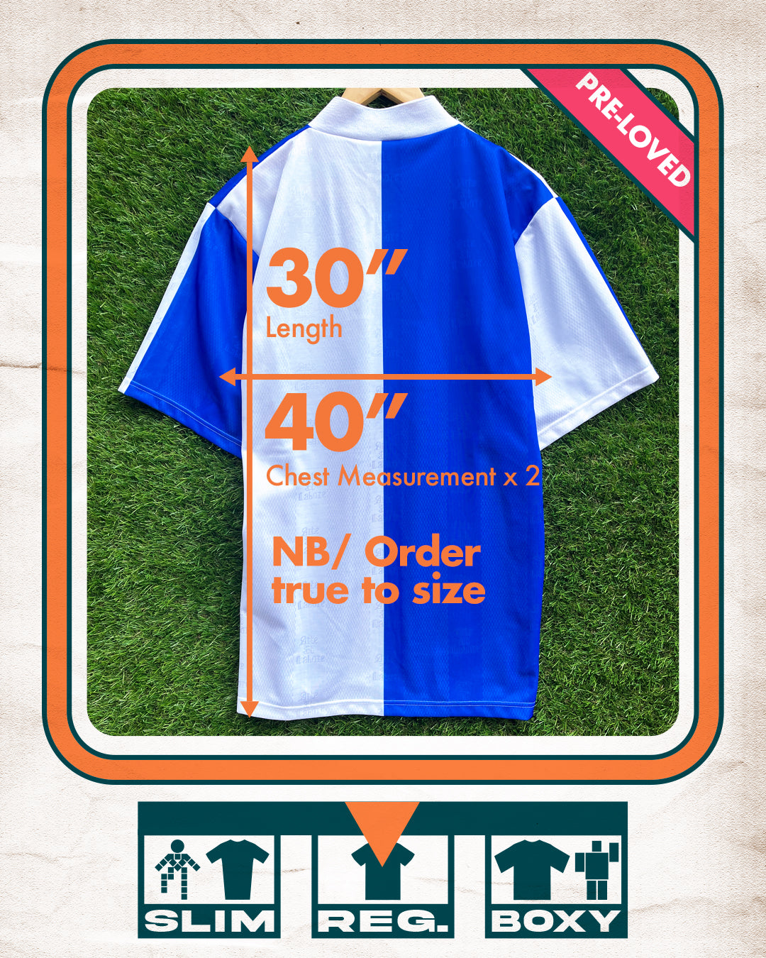 Blackburn Rovers Home Football Shirt (H) | 1996-1998 | Asics | Men's | M 40"