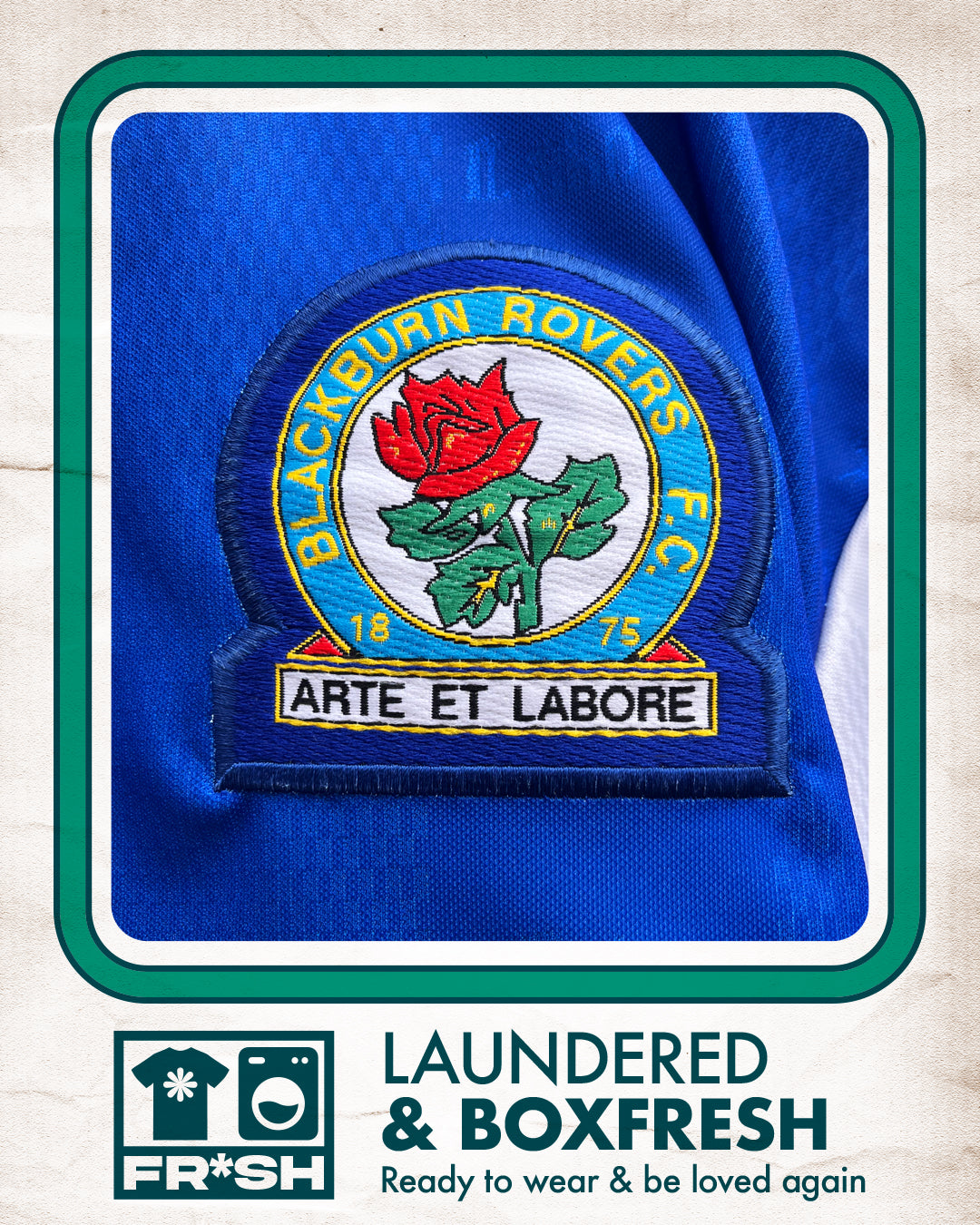 Blackburn Rovers Home Football Shirt (H) | 1996-1998 | Asics | Men's | M 40"
